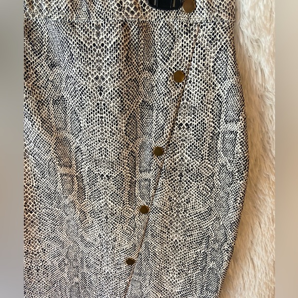 ASOS Asymmetrical Midi Snakeskin Skirt - Picture 3 of 3